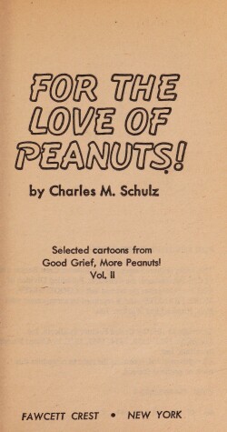 Book cover for For Love Peanuts