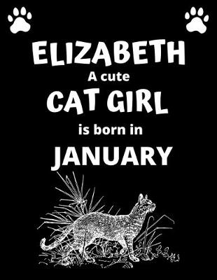 Book cover for ELIZABETH a cute cat girl is born in January