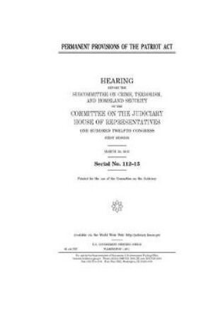 Cover of Permanent provisions of the PATRIOT Act
