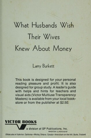 Cover of What Husbands Wish Their Wives Knew about Money