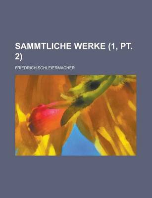 Book cover for Sammtliche Werke (1, PT. 2)