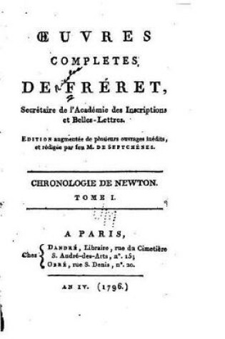 Cover of Oeuvres completes de Freret - Tome I