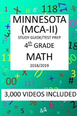 Cover of 4th Grade MINNESOTA MCA-II, 2019 MATH, Test Prep