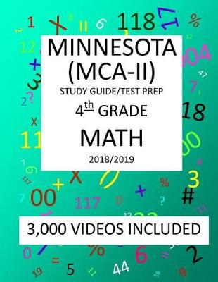 Book cover for 4th Grade MINNESOTA MCA-II, 2019 MATH, Test Prep