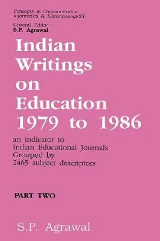 Cover of Indian Writings on Education 1979 to 1986
