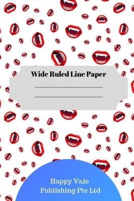 Book cover for Cute Lips Theme Wide Ruled Line Paper