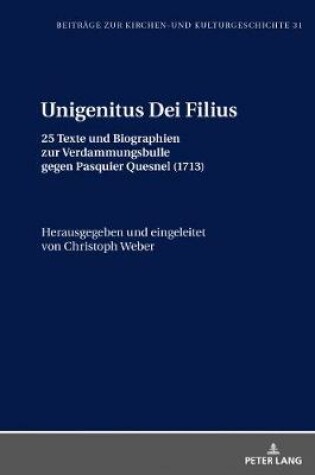 Cover of Unigenitus Dei Filius