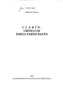 Book cover for Clarin, Critico de Emilia Pardo Bazan