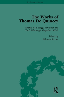 Book cover for The Works of Thomas De Quincey, Part III vol 17
