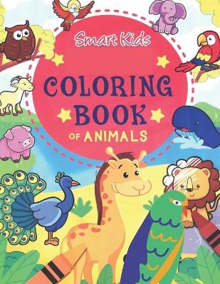 Book cover for coloring book of animals