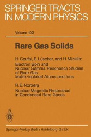 Cover of Rare Gas Solids