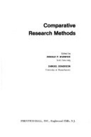 Cover of Comparative Research Methods