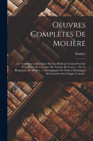 Cover of Oeuvres Complètes De Molière