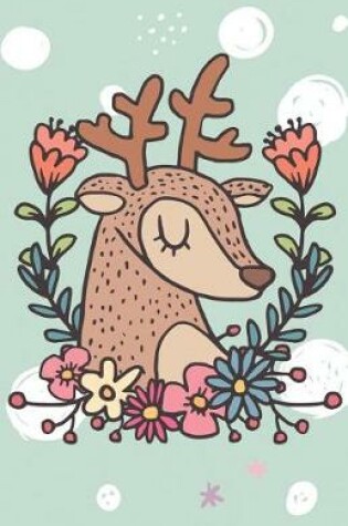 Cover of Bullet Journal for Animal Lovers - Winter Deer Green