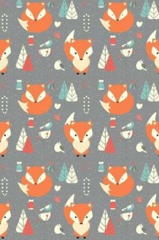 Cover of My Big Fat Journal Notebook Fox In Winter Pattern - Grey