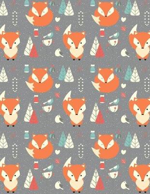 Cover of My Big Fat Journal Notebook Fox In Winter Pattern - Grey