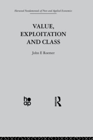 Cover of Value, Exploitation and Class