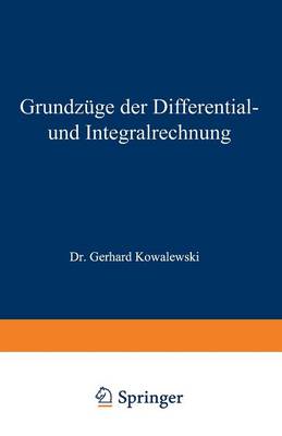 Book cover for Grundzuge Der Differential- Und Integralrechnung