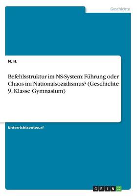 Book cover for Befehlsstruktur im NS-System