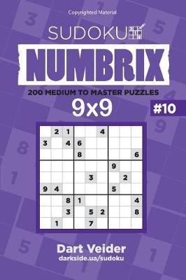 Book cover for Sudoku - 200 Medium to Master Puzzles 9x9 (Volume 10)