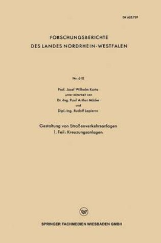 Cover of Gestaltung von Straßenverkehrsanlagen