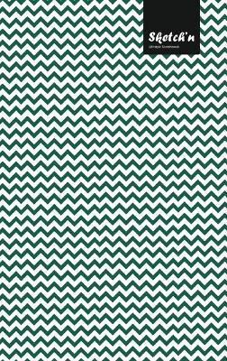 Book cover for Sketch'n Lifestyle Sketchbook, (Waves Pattern Print), 6 x 9 Inches (A5), 102 Sheets (Olive Green)