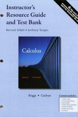 Cover of Instructor's Resource Guide and Test Bank for Calculus