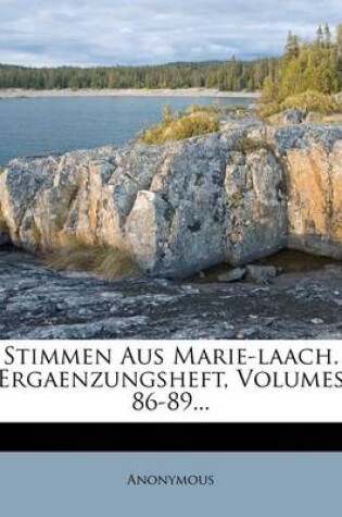 Cover of Stimmen Aus Marie-Laach. XXII. Ergaenzungsband