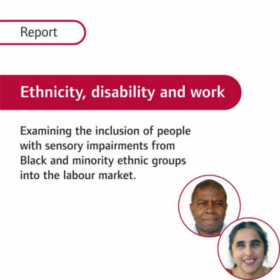 Book cover for Ethnicity, Disability and Work