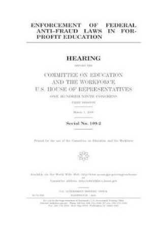 Cover of Enforcement of federal anti-fraud laws in for-profit education