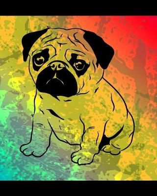 Book cover for Pug Color Burst Notebook