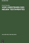 Book cover for Vom Verstehen Des Neuen Testamentes