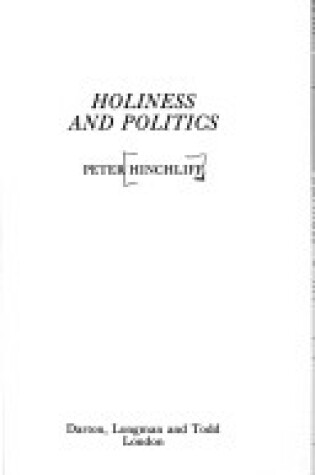 Cover of Holiness and Politics
