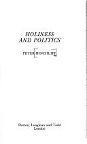 Book cover for Holiness and Politics