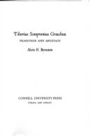 Cover of Tiberius Sempronius Gracchus