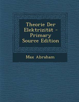 Book cover for Theorie Der Elektrizitat