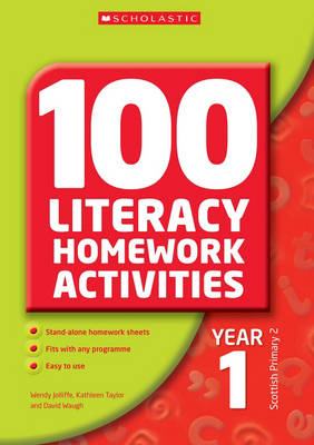 Book cover for 100 Literacy Homework Activities Year 1