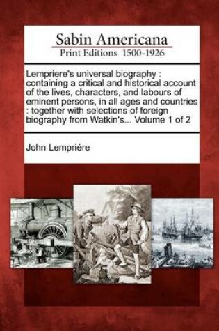 Cover of Lempriere's Universal Biography