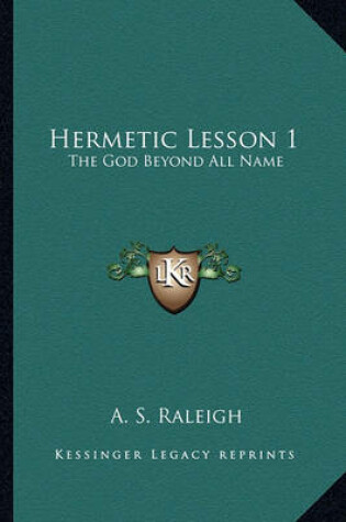 Cover of Hermetic Lesson 1