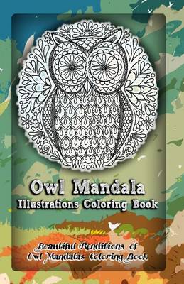 Book cover for Owl Mandala Illustrations Coloring Book