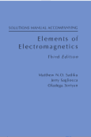 Cover of Solutions Manual Accompanying "Elements of Electromagnetics"