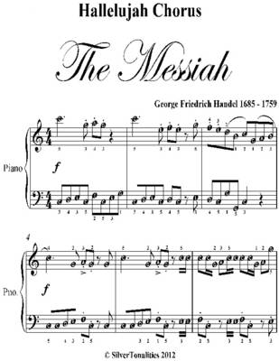 Book cover for Hallelujah Chorus the Messiah Easy Elementary Piano Sheet Music