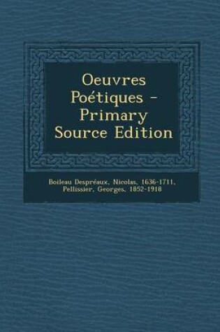 Cover of Oeuvres Poetiques - Primary Source Edition