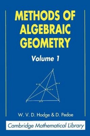 Cover of Methods of Algebraic Geometry: Volume 1