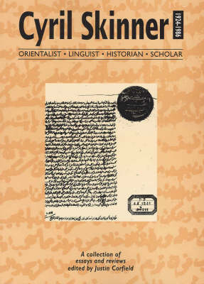 Cover of Cyril Skinner 1924-1986: Orientalist, Linguist, Historian, Scholar