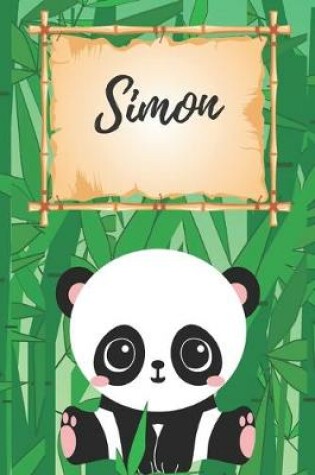 Cover of personalisiertes Notizbuch Panda / Malbuch / Kritzelbuch / Tagebuch / Journal / Notizheft / DIN A5 / Geschenke Simon