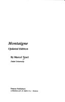 Book cover for Montaigne