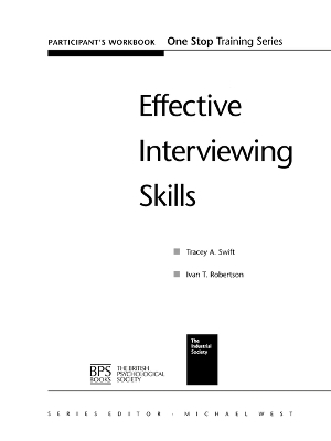 Cover of Effective Interviewing Skills Participant Workbook