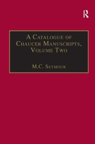 Cover of A Catalogue of Chaucer Manuscripts
