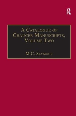 Book cover for A Catalogue of Chaucer Manuscripts